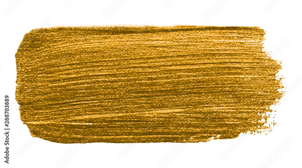 Vector golden metallic paint texture isolated on white - acrylic banner for Your design