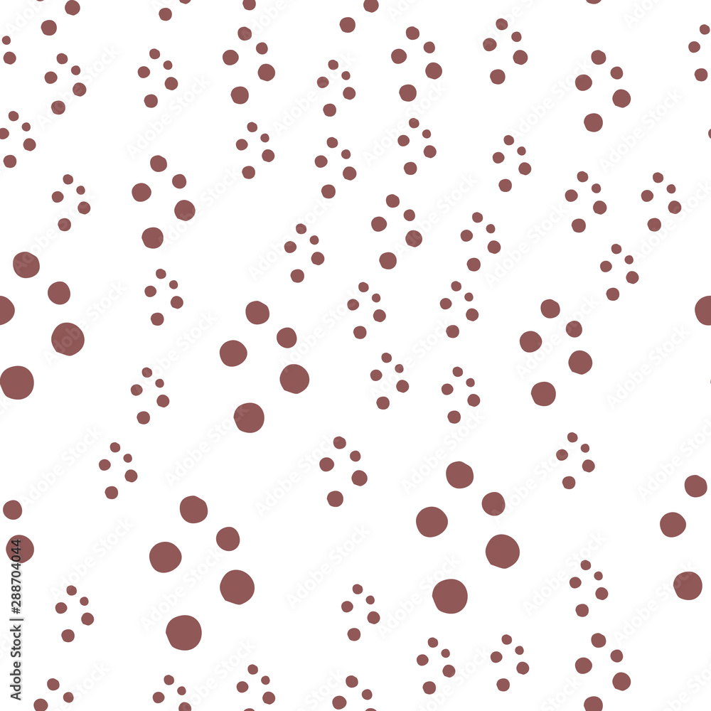 Random seamless pattern with figure brown color
