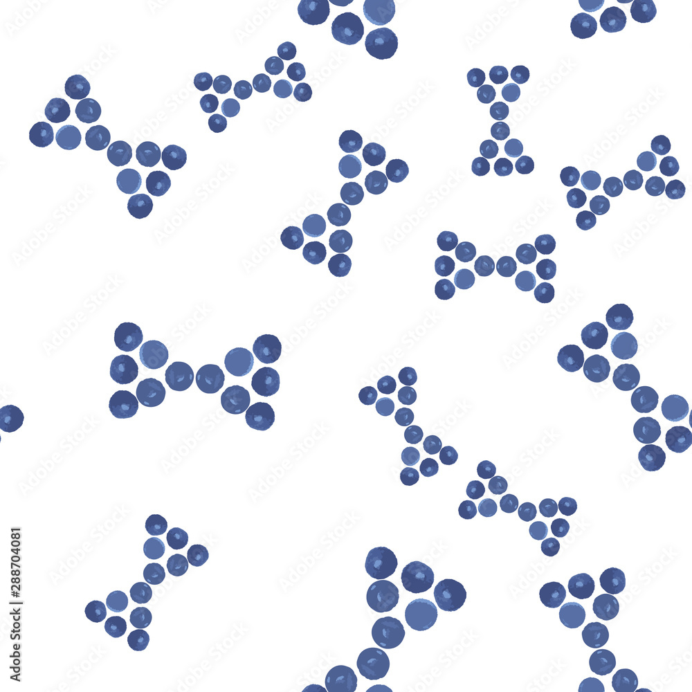 Seamless pattern of bow is blue Seamless pattern of bow is blue