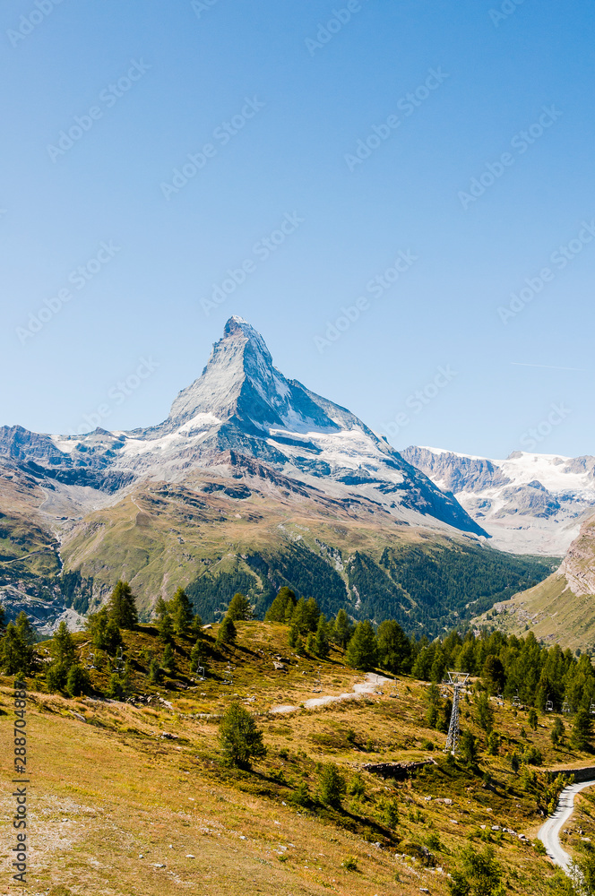 Zermatt, Matterhorn, Sunnegga, Wanderweg, Wallis, Alpen, Zmuttgletscher, Furggsattel, Furgggletscher, Sommer, Schweiz