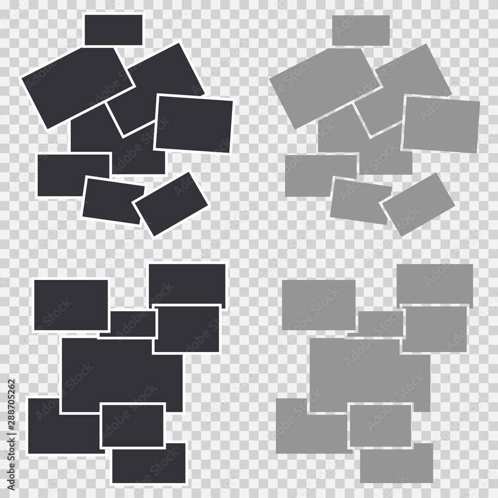 Frame collage design for photo vector template set isolated on a transparent background. Frame collage design for photo vector template set isolated on a transparent background.