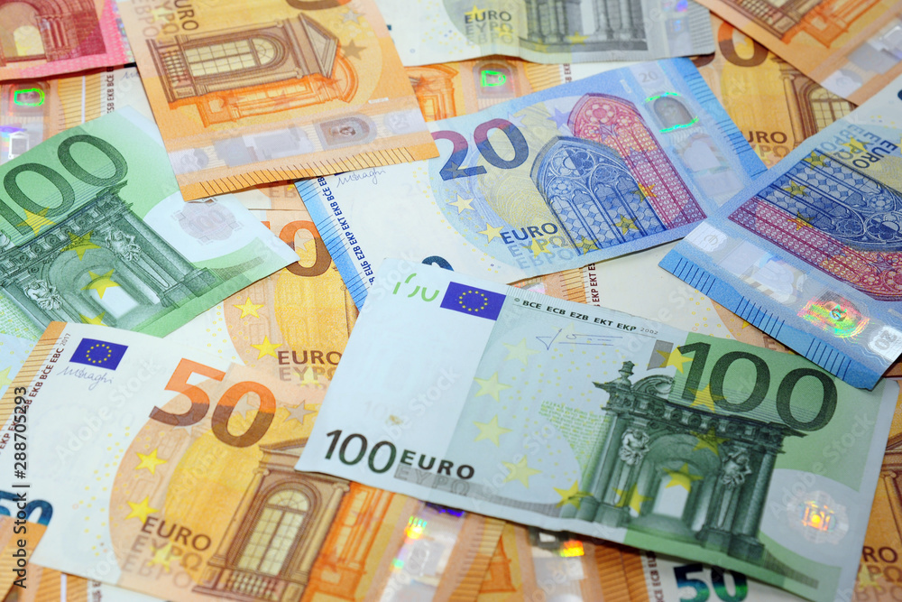 Euro money cash banknote, inflation and cost of the life Euro money cash banknote, inflation and cost of the life