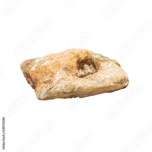 Big stones isolated on white the background.