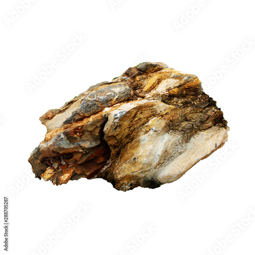 Big stones isolated on white the background.