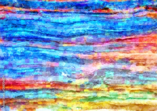 Rare breed stone texture in bright colorful digital watercolor