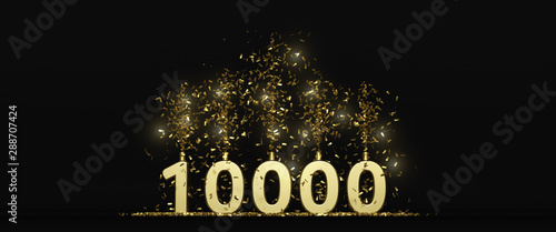 10 K followers thank you illustration dark background photo