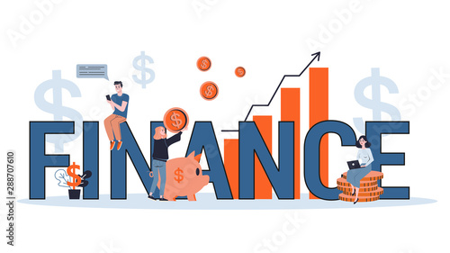 Business people work with the finance concept