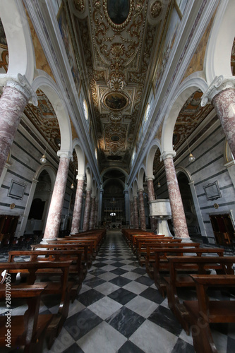 Interior of The Cathedral of St. Mary of the Assumption  Cattedrale di Santa Maria Assunta e di San Genesio  in San Miniato  Pisa  Tuscany  Italy