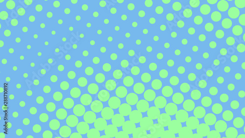 Turquoise and blue dotted background in pop art retro style, vector illustration
