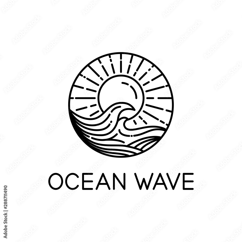 ocean waves line art ocean waves line art