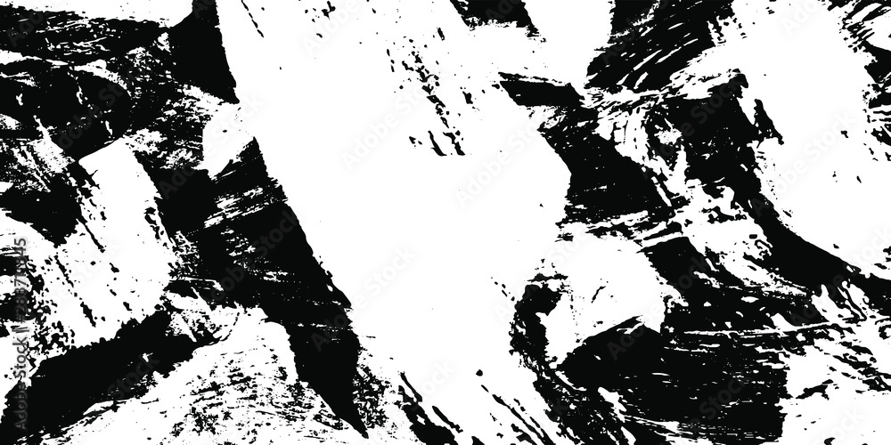 Fototapeta premium Black and white grunge. Abstract texture of scratch. Worn vintage Board. Vector pattern of dirt and stains