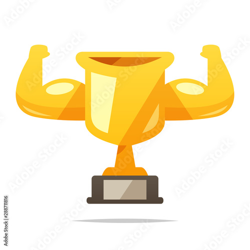 Muscle trophy vector isolated illustration