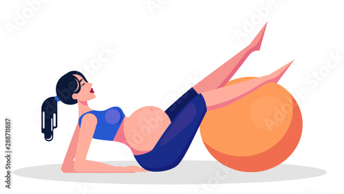 Yoga for pregnant woman concept
