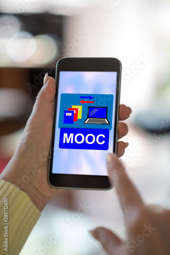 Mooc concept on a smartphone