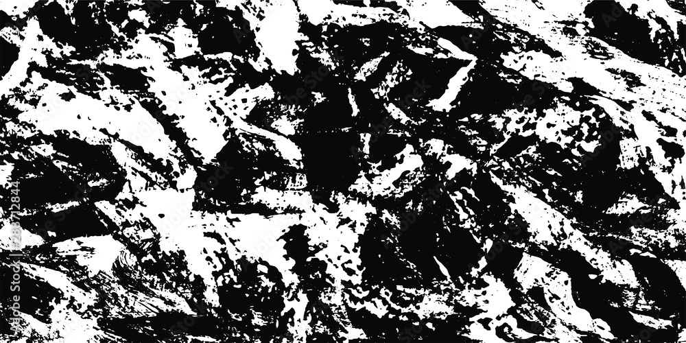 Black and white grunge. Abstract texture of scratch. Worn vintage Board. Vector pattern of dirt and stains