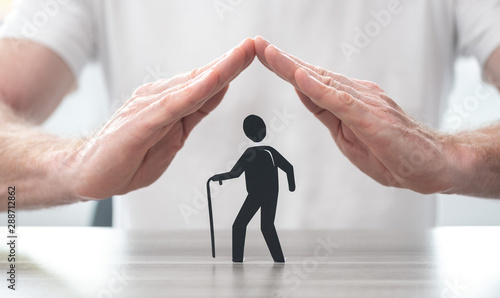 Concept of old age insurance photo