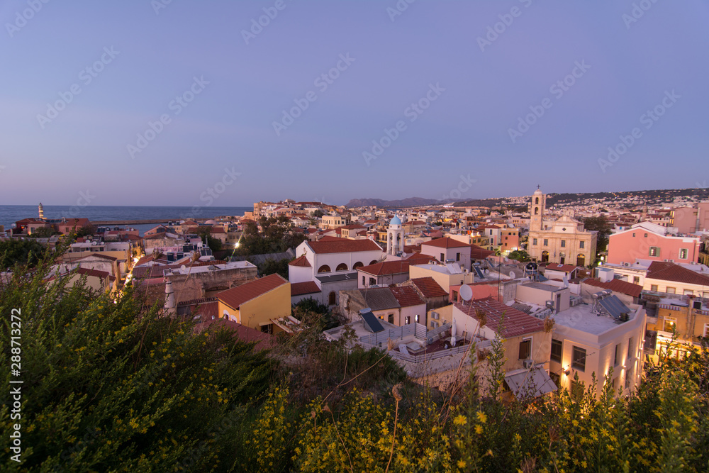 Fototapeta premium panoramic view of Chania