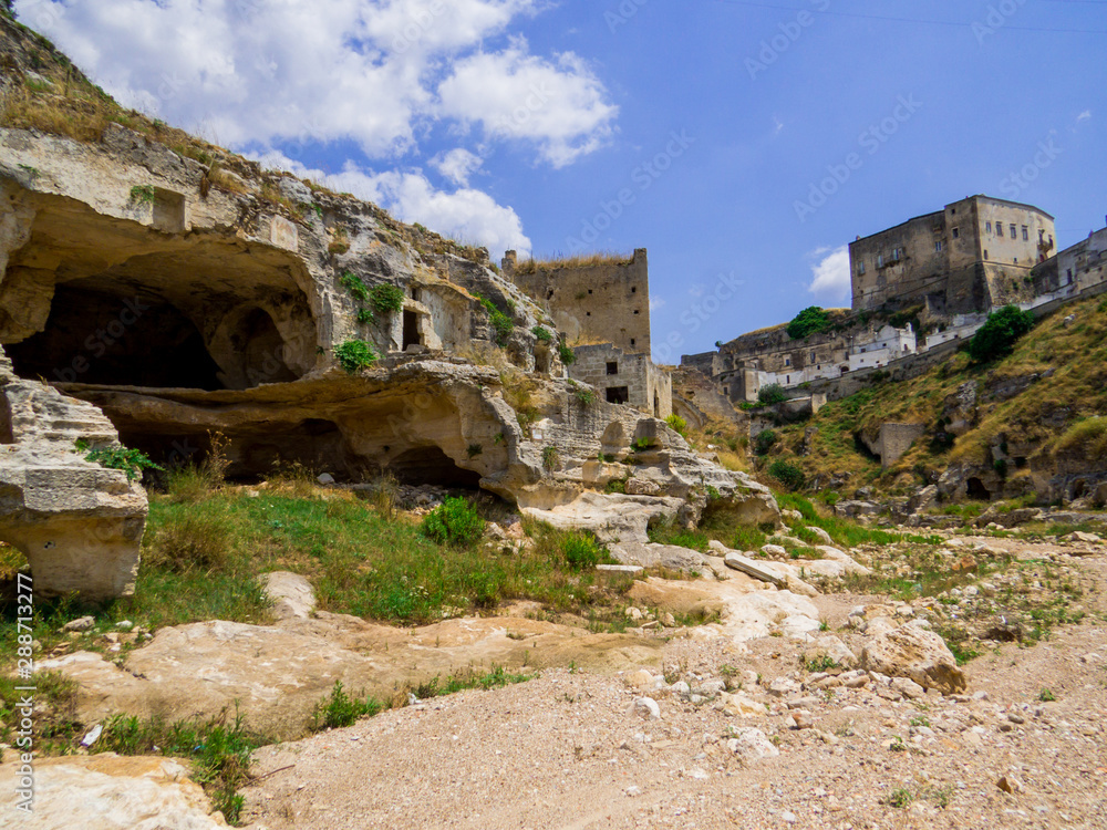 Ancient ruins in Ginosa, Apulia, south Italy