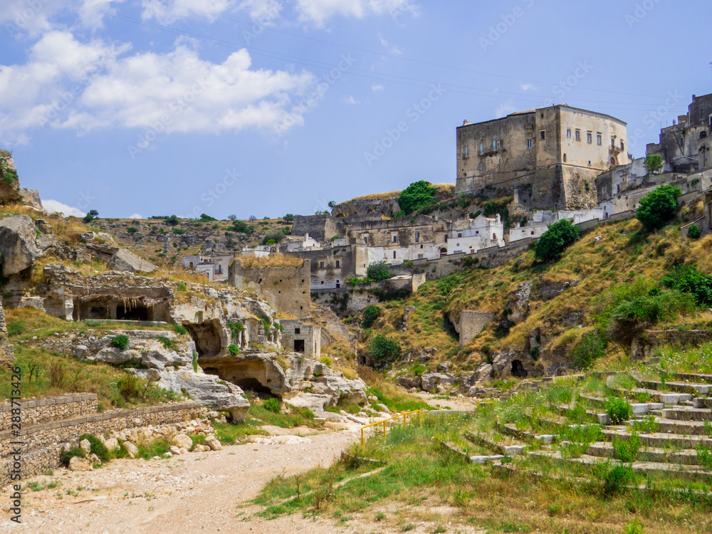 Ancient ruins in Ginosa, Apulia, south Italy