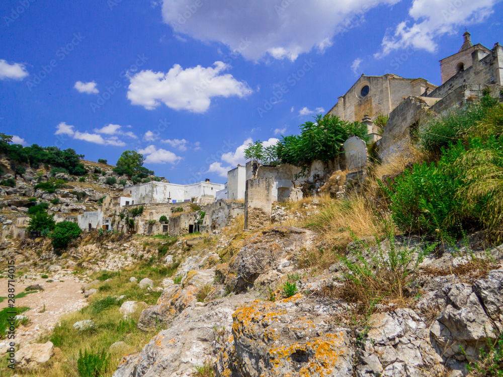 Ancient ruins in Ginosa, Apulia, south Italy