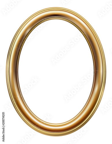 Oval classic golden picture frame