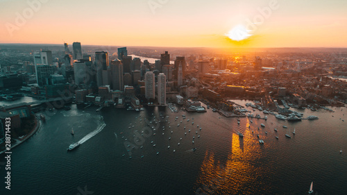 Boston Harbor Sunset