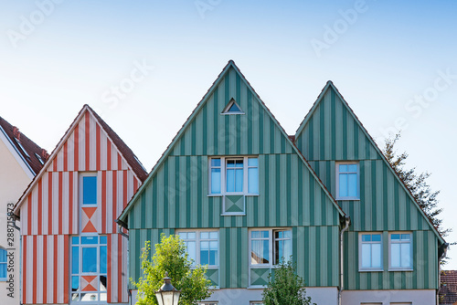 Wallpaper Mural Colorful striped houses in Rinteln, Germany Torontodigital.ca