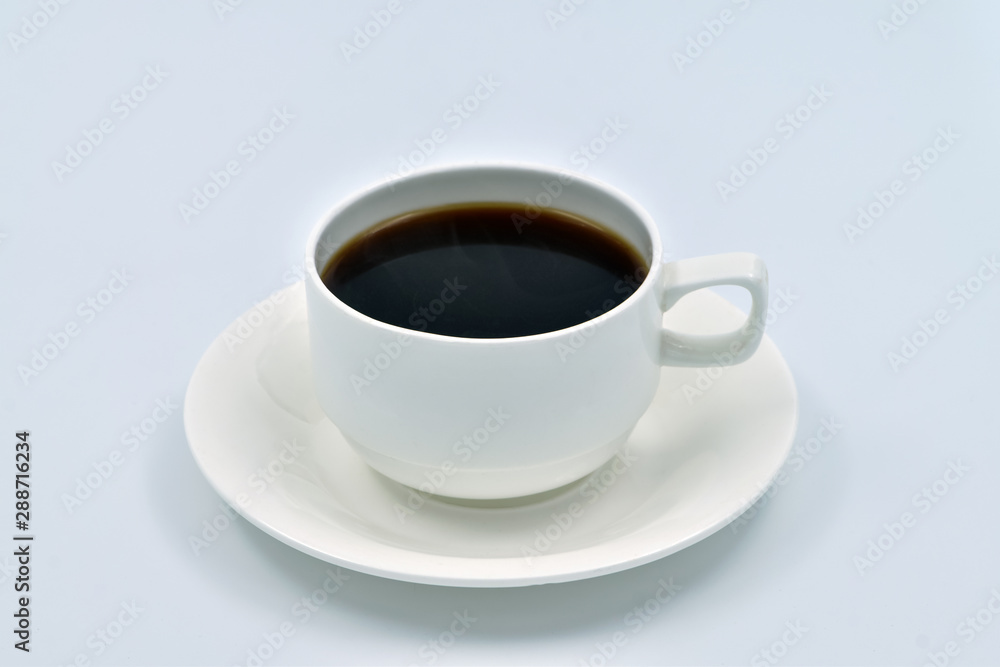 Cup of coffee on a plain white background Cup of coffee on a plain white background