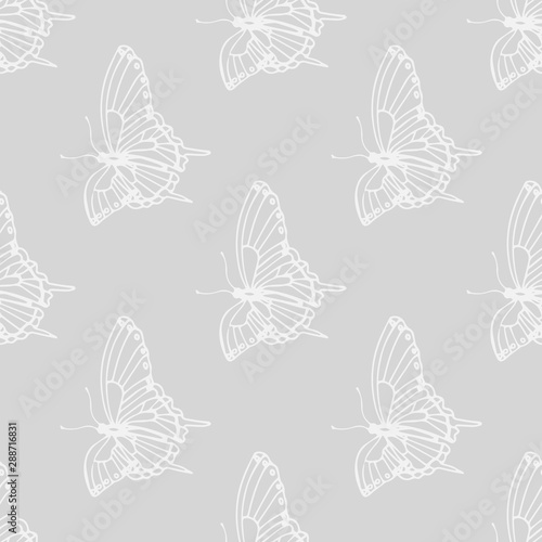 seamless vector pattern with butterflies