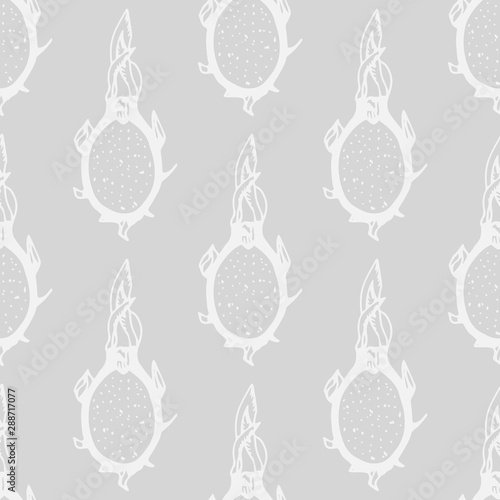 pitaya, pitahaya tropical fruit seamless pattern
