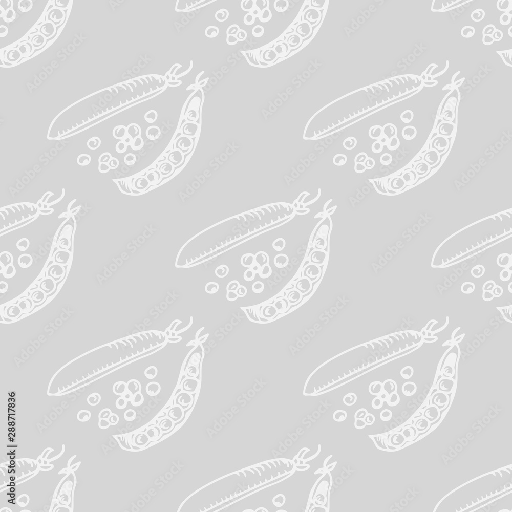 seamless pattern with vegetables green pea seamless pattern with vegetables green pea