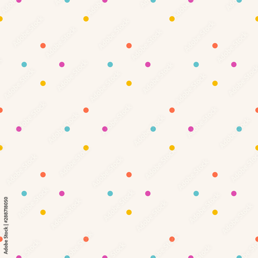 Colorful diamond polka dot seamless pattern background - Pink,blue,orange,red.