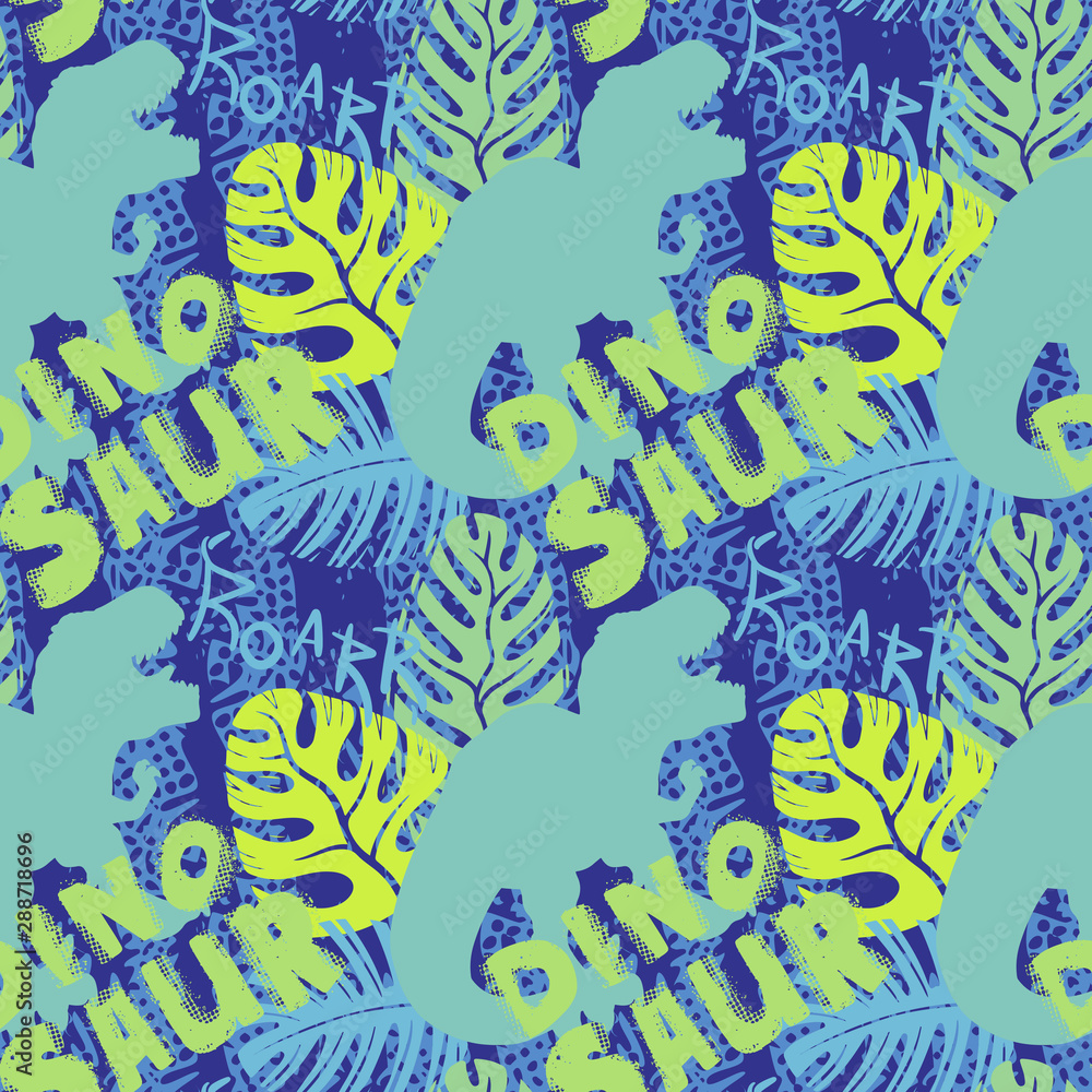 custom made wallpaper toronto digitalAbstract seamless vector pattern for girls, boys, clothes. Creative background with Jurassic period, dinosaur creative Funny wallpaper for textile and fabric. Fashion style. Colorful bright