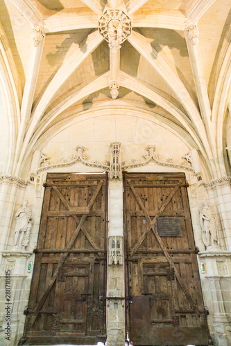 Nantes Cathedral Saint-Pierre and Saint-Paul Medieval Wooden Entrance Door