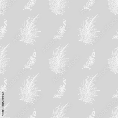 feather seamless pattern hand drawn sketch