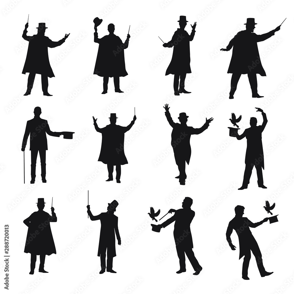 Fototapeta premium Magician Silhouettes