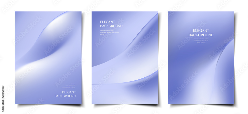 elegant silky smooth blue abstract fabric shape cover, poster, wallpaper design template