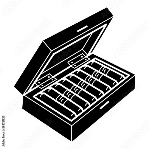 Cigar box icon. Simple illustration of cigar box vector icon for web design isolated on white background