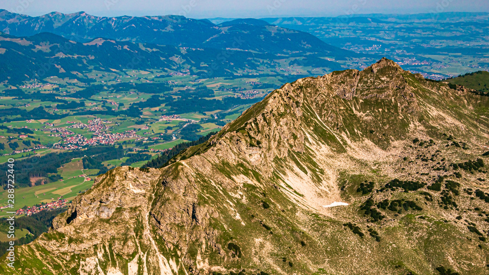 Beautiful alpine view at the famous Nebelhorn summit near Mittenwald, Bavaria, Germany Beautiful alpine view at the famous Nebelhorn summit near Mittenwald, Bavaria, Germany