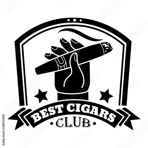 Luxury cigar club logo. Simple illustration of luxury cigar club vector logo for web design isolated on white background