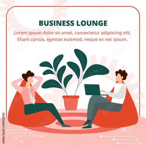 Business People Sitting in Armchair in Lounge Room