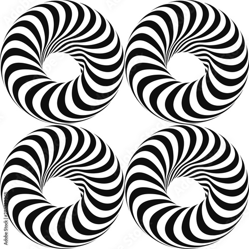 Abstract design element. Optical art. Vector illustration.