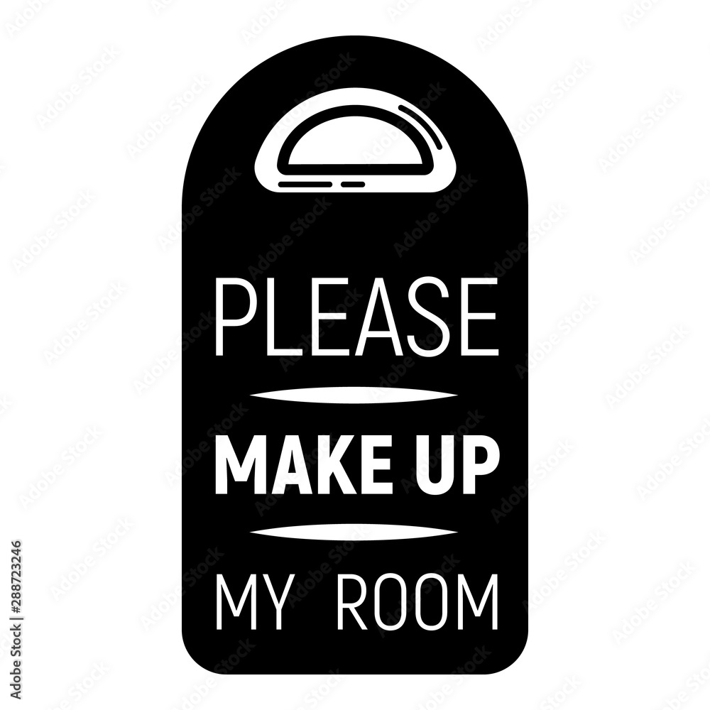 Naklejka premium Please make up my room icon. Simple illustration of please make up my room vector icon for web design isolated on white background