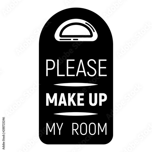 Please make up my room icon. Simple illustration of please make up my room vector icon for web design isolated on white background