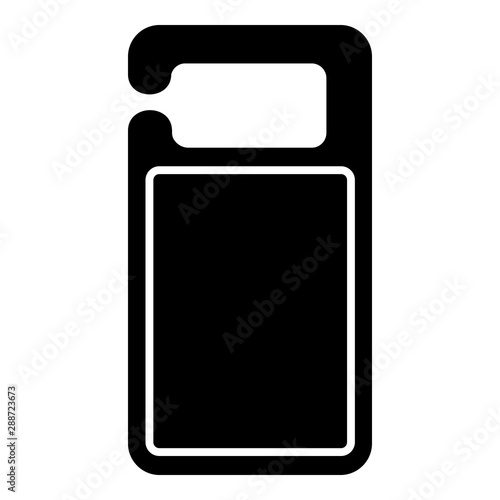 Carton door tag icon. Simple illustration of carton door tag vector icon for web design isolated on white background