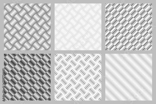Seamless diagonal square pattern background set - abstract vector graphic design