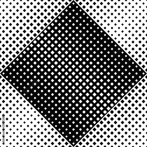 Black and white seamless square pattern background - abstract vector illustration from squares