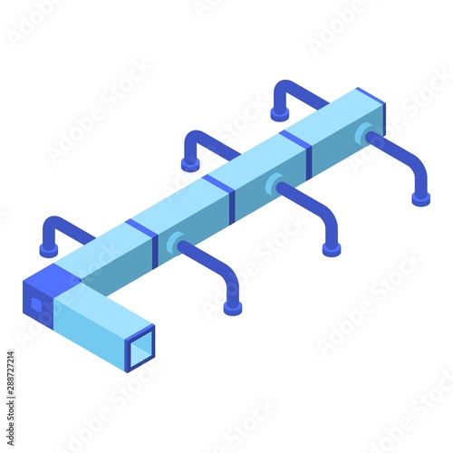Office ventilation system icon. Isometric of office ventilation system vector icon for web design isolated on white background