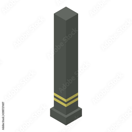 Parking pillar icon. Isometric of parking pillar vector icon for web design isolated on white background