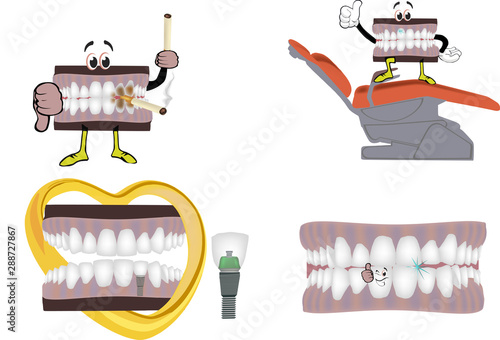 dentiere forma fumetto servizio dentisticodentiera simpatica fumetto